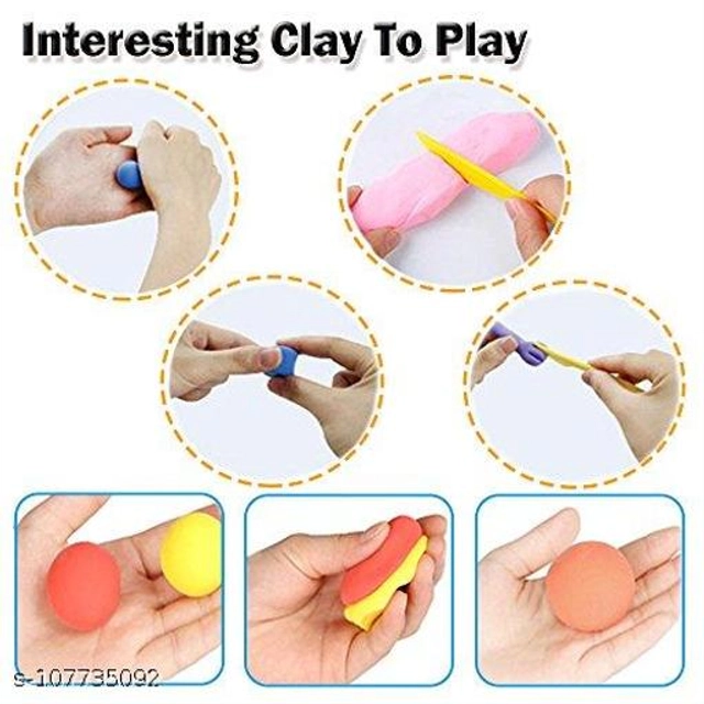 Air Dry Clay for Kids (Multicolor, Pack of 12)