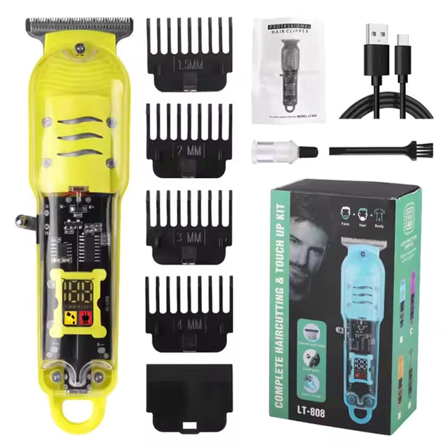 Plastic Rechargeable Trimmer for Men (Yellow & Black)