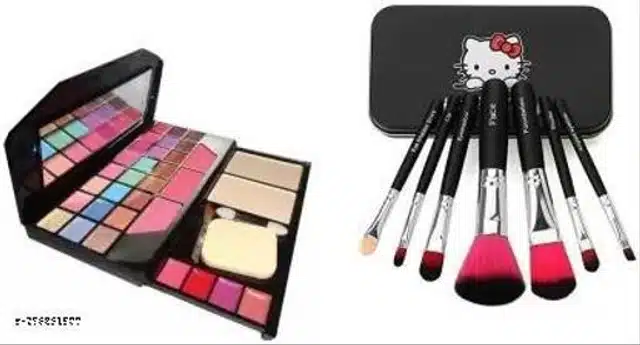 Makeup Kit with (7 Pcs) Makeup Brushes Set (Set of 2)