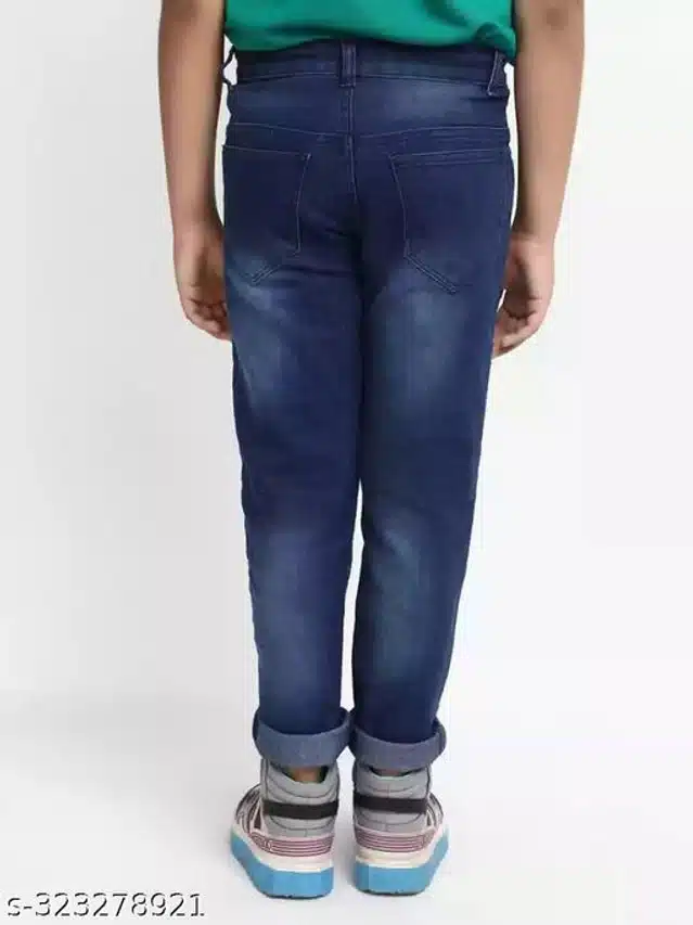 Denim Jeans for Boys (Blue, 8-9 Years)