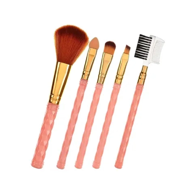 Colorstock Beauty 5 Pcs Makeup Brushes Set (Pink, Set of 2)