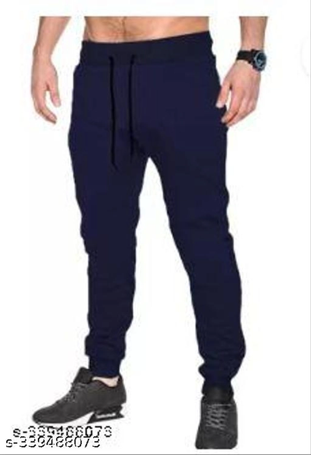Cotton Trackpants for Men (Navy Blue, 30)