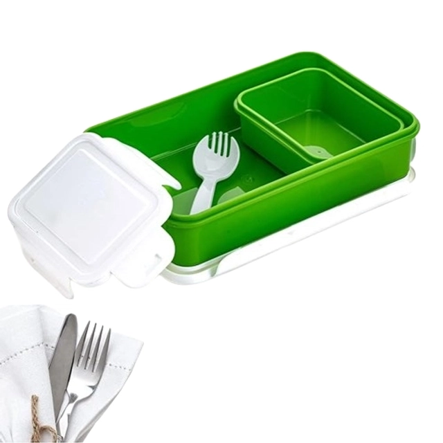 JONY Testy Big Lunch Box with 1 container & 1 Spoon Assorted