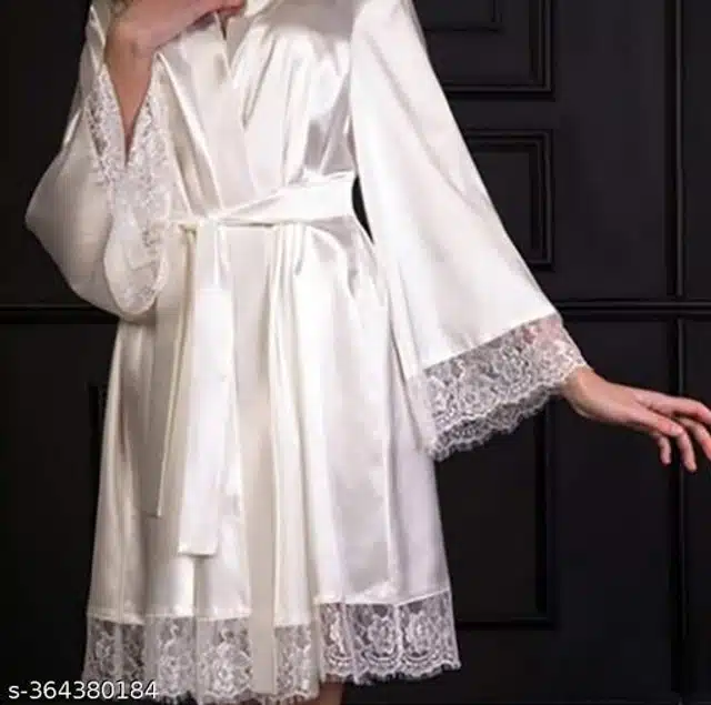 Bathrobe for Women (White, S)