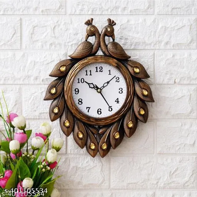 Elegant Wall Clock (Brown, Pack Of 1)