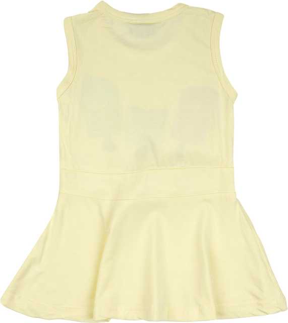 Icable Casual Cotton Blend Kids Dress (Beige, 6-12 Months) (PJ-11)
