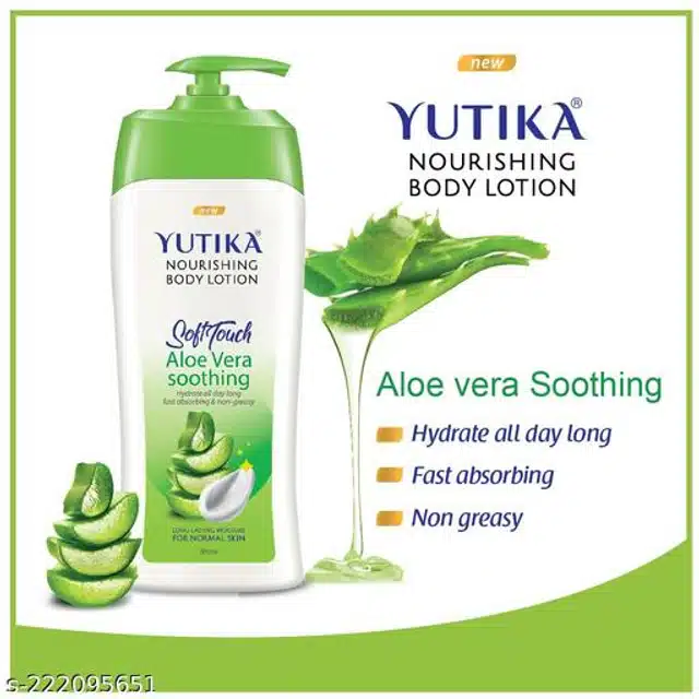 Yutika Soft Touch Aloe Vera Body Lotion (500 ml, Pack of 2)