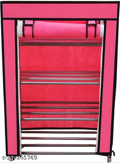 Metal 4 Layer Collapsible Multipurpose Rack (Pink)