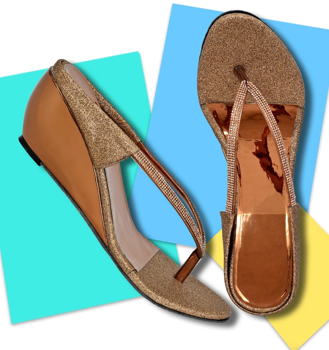 Heels for Women (Gold, 4)