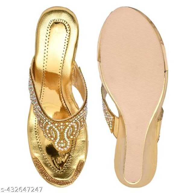 Heels for Women (Gold, 3)