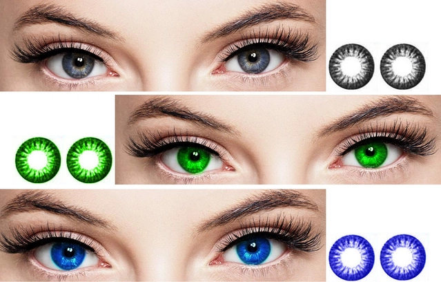 Colored Zero Power Contact Lenses for Men & Women (Multicolor, 8.6 mm) (Pack of 3)