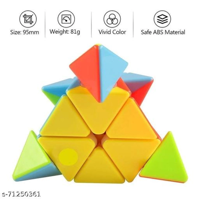 Plastic Rubik Cube (Multicolor, Pack of 2)