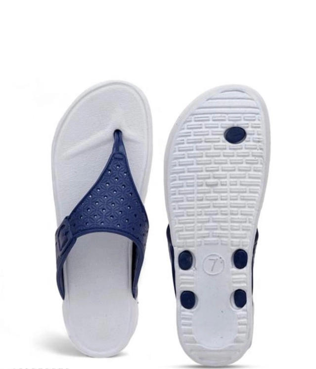 Flipflops for Women (Blue & White, 4)