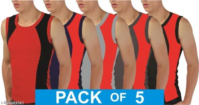 Cotton Vests for Men (Multicolor, XS) (Pack of 5)