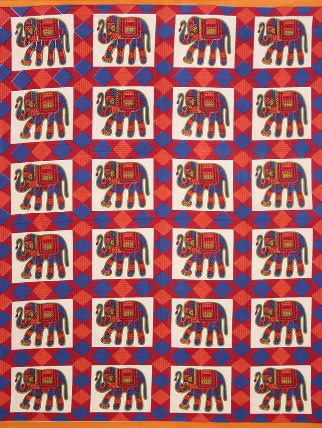 Rajasthani Traditional Cotton Bedsheet With 2 Pillow Covers (Maroon, 549 X 94 Inch) (Mc-464)