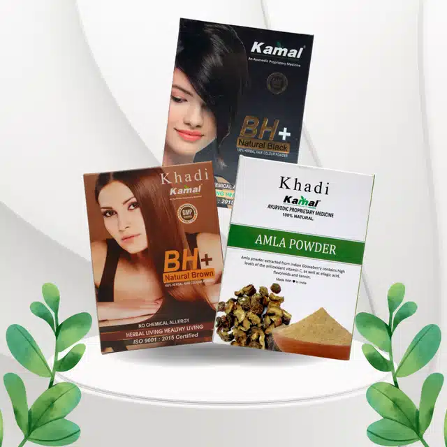 Khadi Herbal Hair Colour Powder – Dark brown 