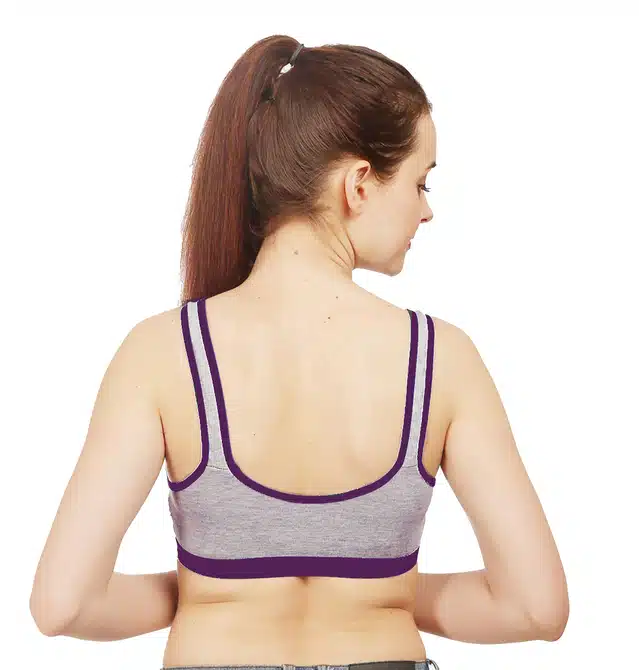 Non Padded Bra for Women (Purple, 34)