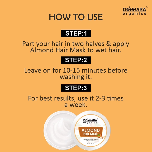 Donnara Organics Almond Protein Hair Mask (200 g)