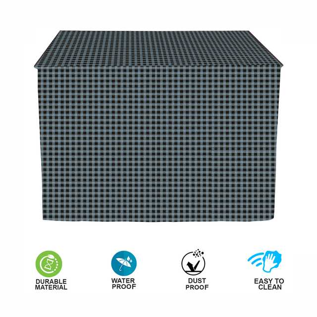 E-Retailer Waterproof and Dustproof PVC Window Ac Cover Suitable for 1.5 Ton & 2 Ton (Black, 26x21.5x21.5 Inches) (ER-21)