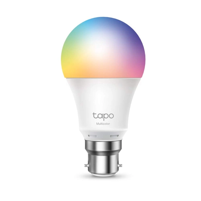 Tapo TP-LINK L530B Smart Bulb, Smart Wi-Fi LED Light, B22, 8.7W, Compatible with Alexa(Echo and Echo Dot) and Google Home, Colour-Changeable, No Hub Required [Energy Class A+) (Multi, Standard, Pack of 1)