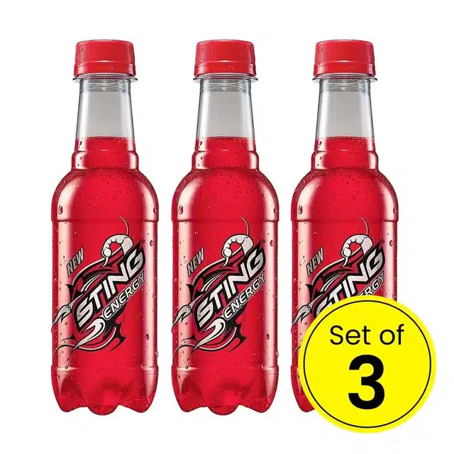 Sting Energy Drink 3X250 ml (Bottle) (Pack of 3)