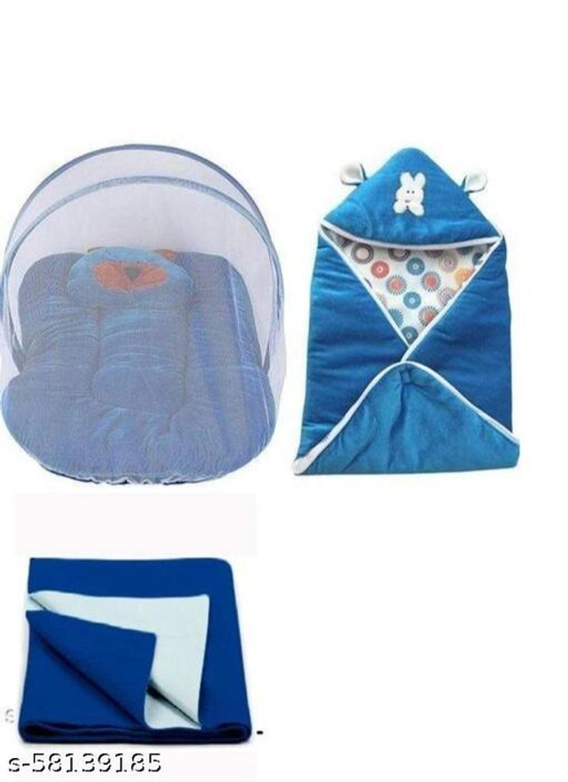 Microfiber Blankets for Babies (Pack of 3) (Blue, Free Size)