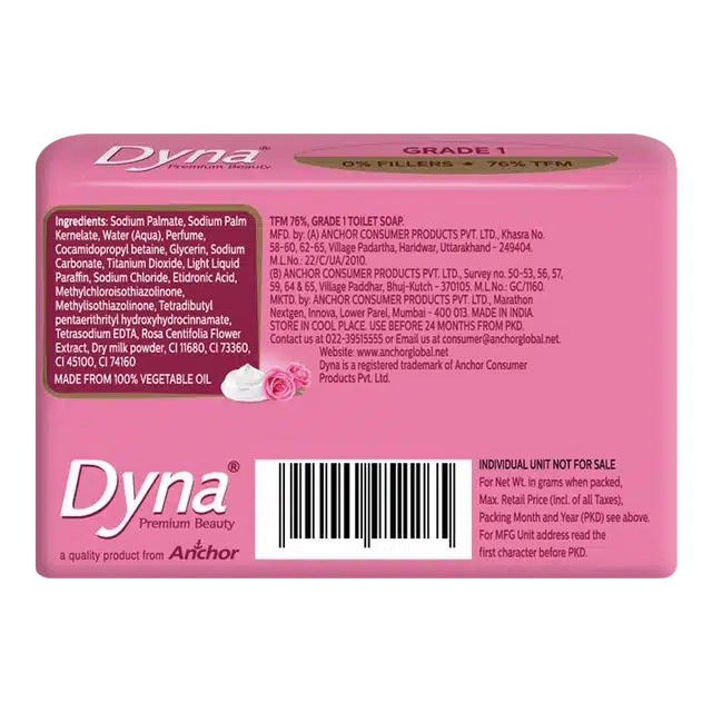 Dyna Rose Extract & Milk Cream 4X41 g (Pack of 4)