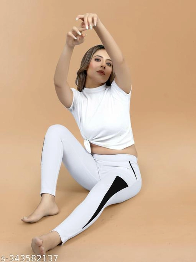 Lycra Jeggings for Women (White, 38)