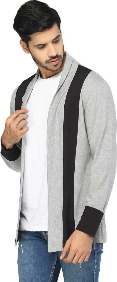 Glito Stylish Shrug/Cardigan For Men (Grey, XX L)
