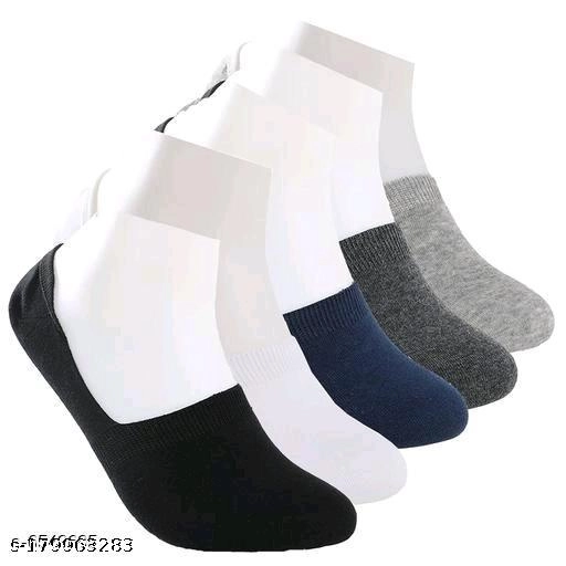 Cotton Socks for Men & Women (Multicolor, Set of 5)