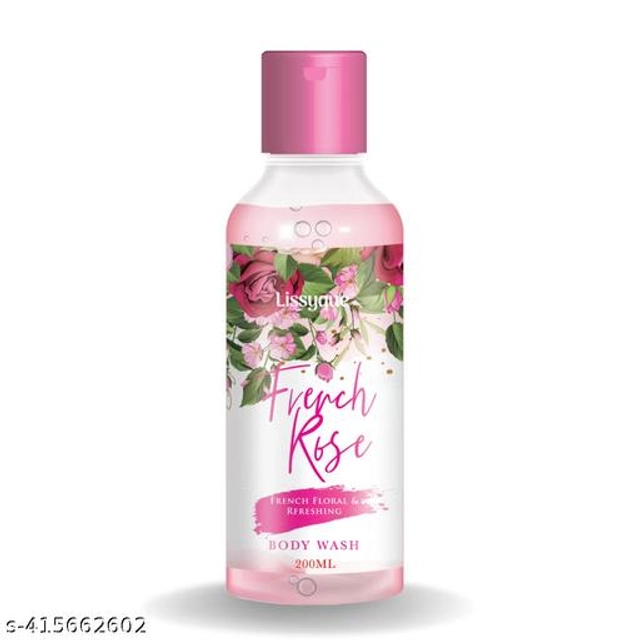  Lissyque French Rose Body Wash for Reshreshing, Long lasting,Body Cleanser for Soft & Smooth Skin