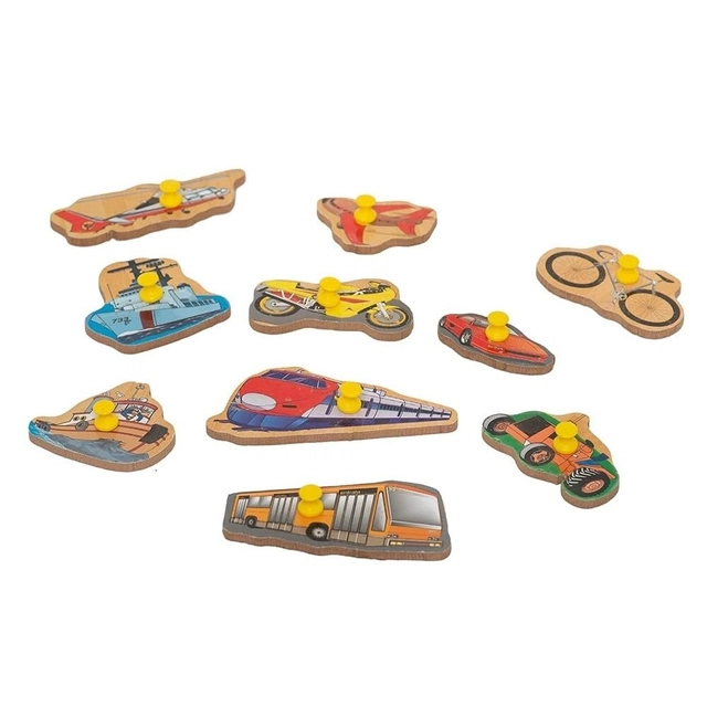 Wooden Transports Puzzle Board for Kids (Multicolor)