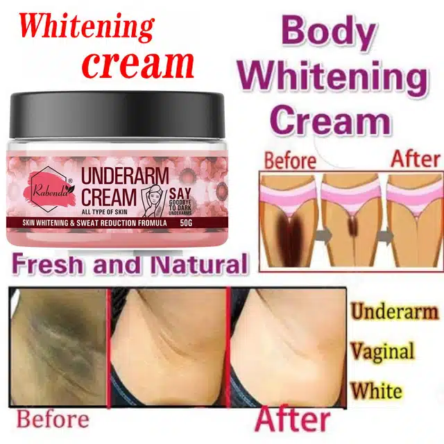 Rabenda Underarm and Neck Back Whitening Cream for Lightening & Brightening All Skin Types (50 g, Pack of 1) (K-29)