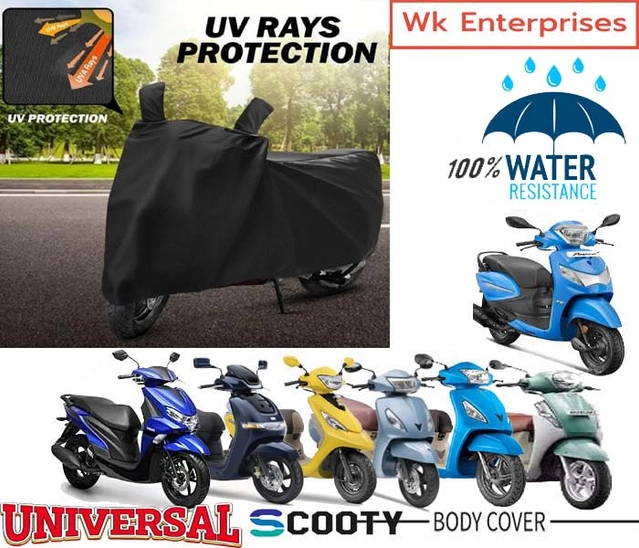 Polyester Two Wheeler Cover (Black)