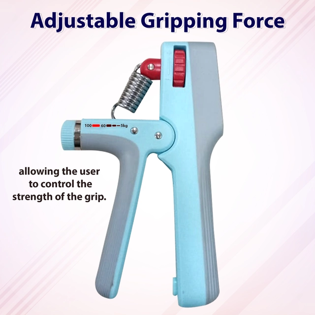 Plastic Adjustable Hand Gripper (Blue & Grey)