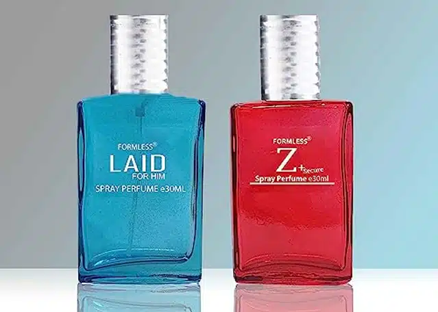 Formless Laid & Z+ Secure Spray Perfume for Men & Women (Pack of 2, 30 ml)