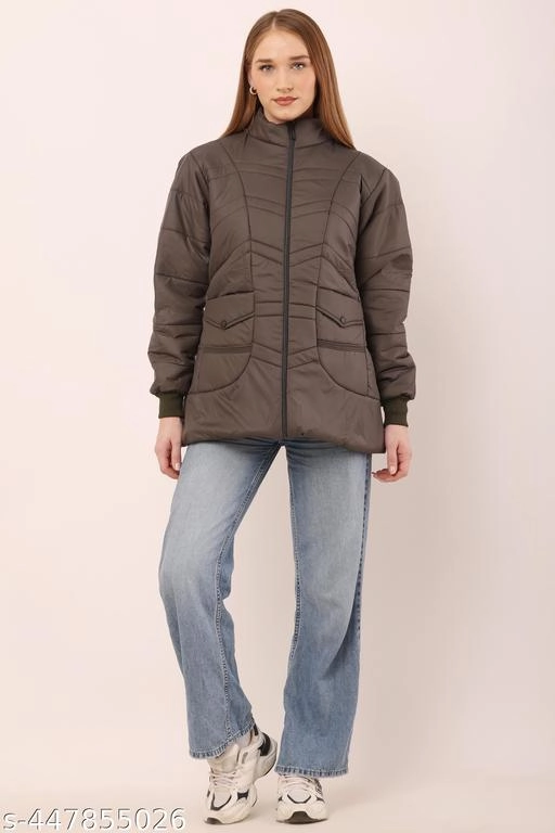 Nylon Jacket for Women (Brown, L)