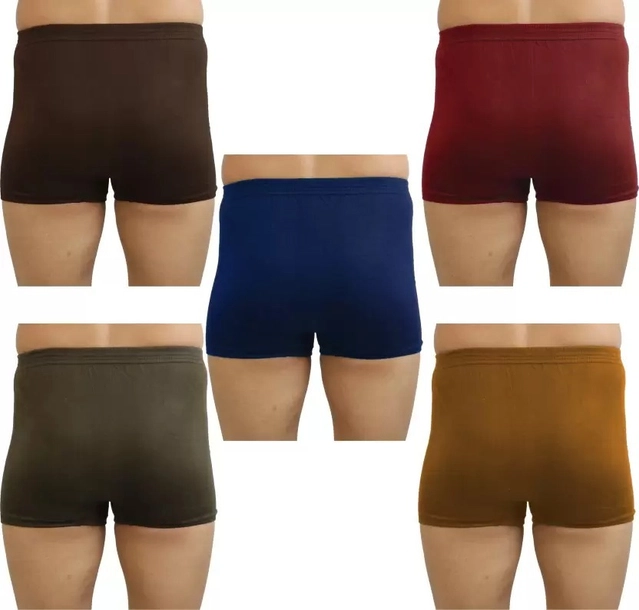 Cotton Trunks for Men (Multicolor, 100) (Pack of 5)