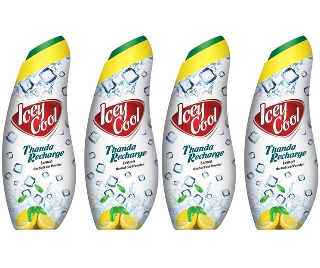 Labolia Icey Cool Lemon Herbal Talcum Powder (150 g, Pack of 4)