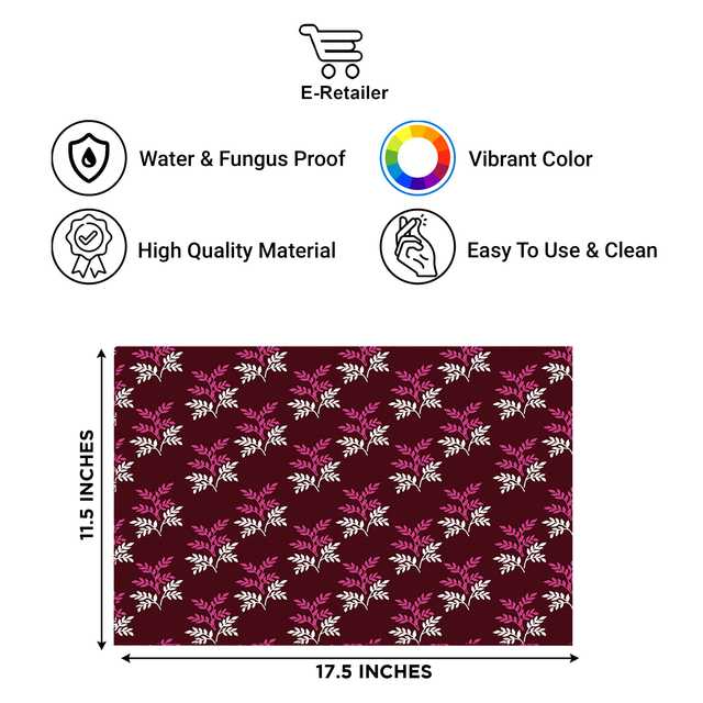 E-Retailer PVC Multipurpose Fridge Mat (Pack of 6) (Purple, 44X29 cm) (ER-264)