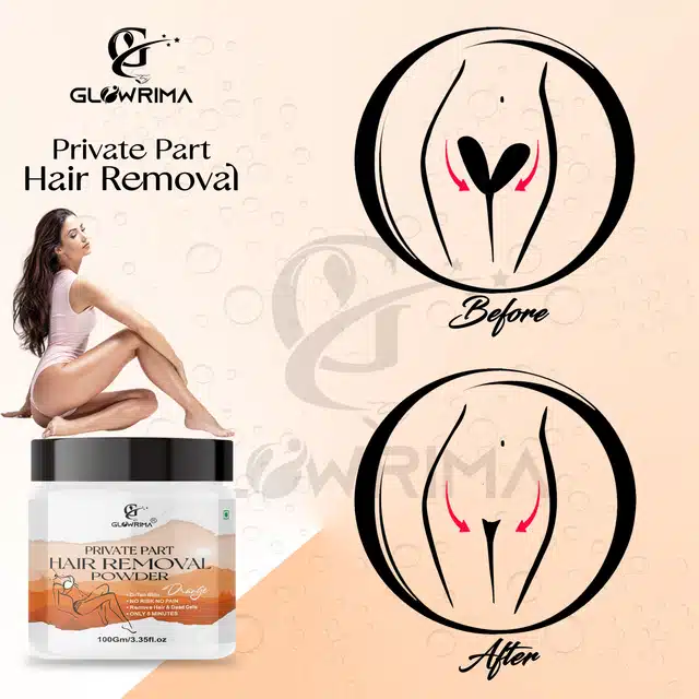 Glowrima Orange Fragrance Private Part Hair Removal Powder  (100 g)