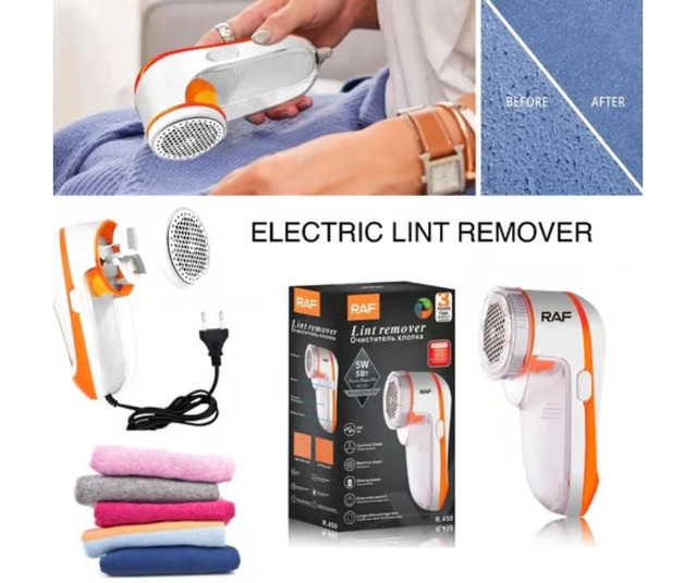 Electric Lint Remover (White & Orange, 100 W)