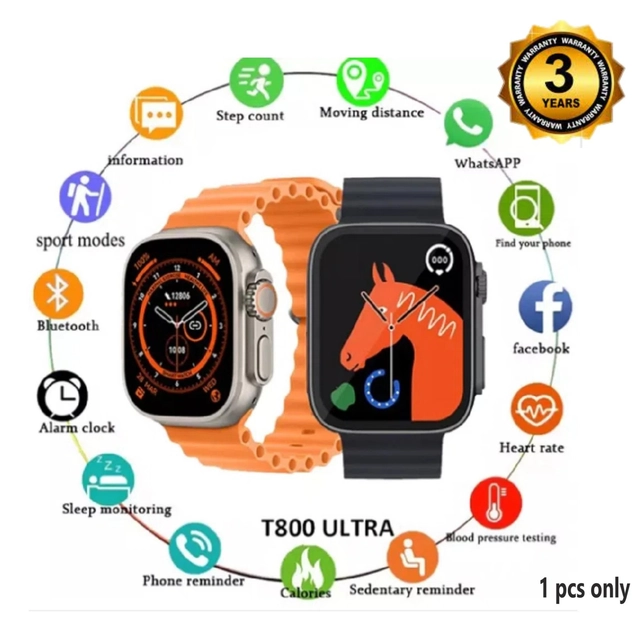 Silicone Strap S8 Ultra Smart Watch (Orange)