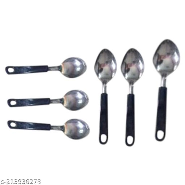 Stainless Steel Spoons (Silver, Pack of 6)