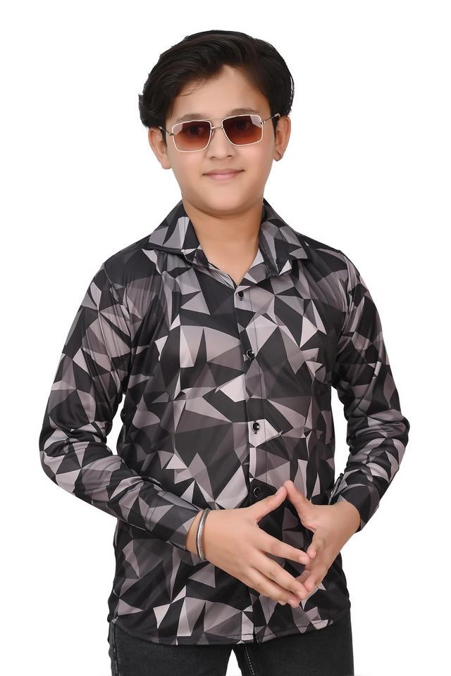 Full Sleeves Printed Shirt for Boys (Multicolor, 5-6 Years)