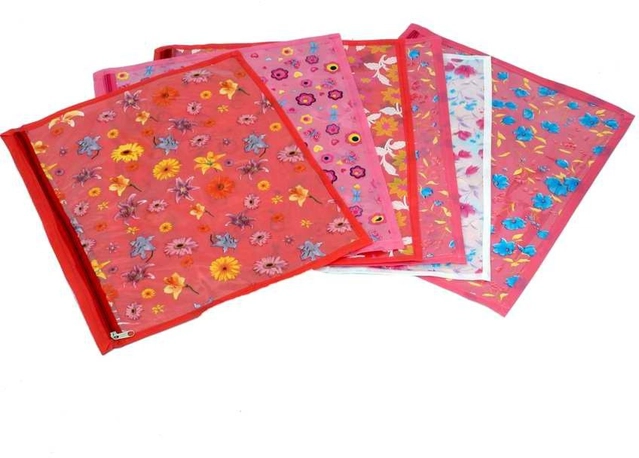 Non Woven Printed Saree Cover (Multicolor)