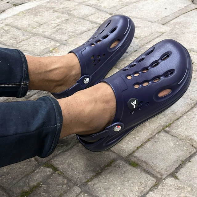 Clogs for Men (Navy Blue, 6)