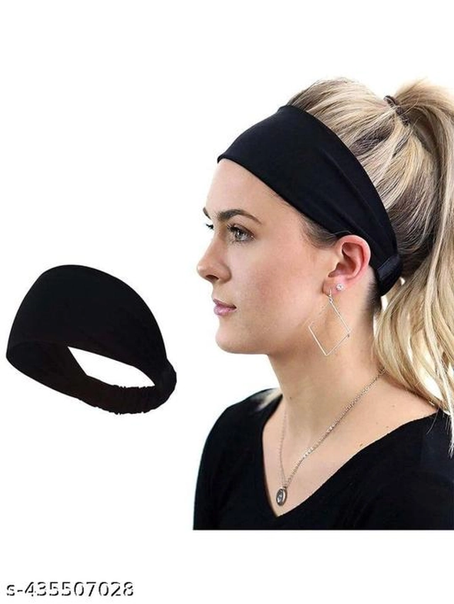 Cotton Blend Headband for Men & Women (Balck)