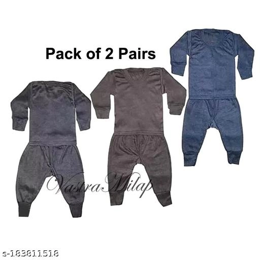 Woolen Thermal Set for Kids (Multicolor, 0-3 Months) (Set of 2)