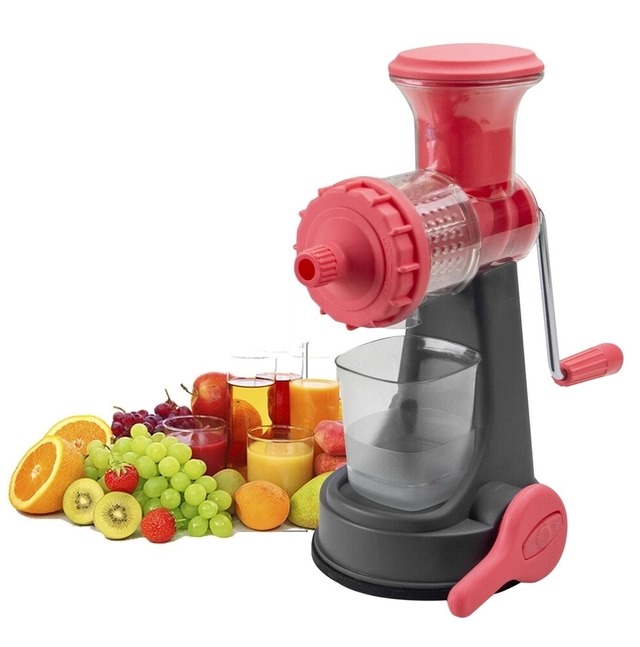 SLINGS (SMILEY) Hand Juicer, Fruits & Vegetable Juicer With Steel Handle (Pink)